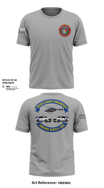 Sussex County Paramedics 80974460 Short Sleeve Performance Shirt - 210