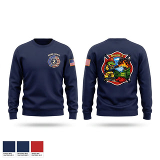 Crew Neck Sweatshirt, Boone 2, Fire Department, Teamtime, Team time, sublimation, custom sports apparel, team uniforms, spirit wear, spiritwear, sports uniforms, custom shirts, team store, custom team store, fundraiser sports, apparel fundraiser
