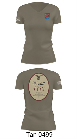 Womens Short Sleeve Vneck Shirt, ODA 2124, Army, Teamtime, Team time, sublimation, custom sports apparel, team uniforms, spirit wear, spiritwear, sports uniforms, custom shirts, team store, custom team store, fundraiser sports, apparel fundraiser