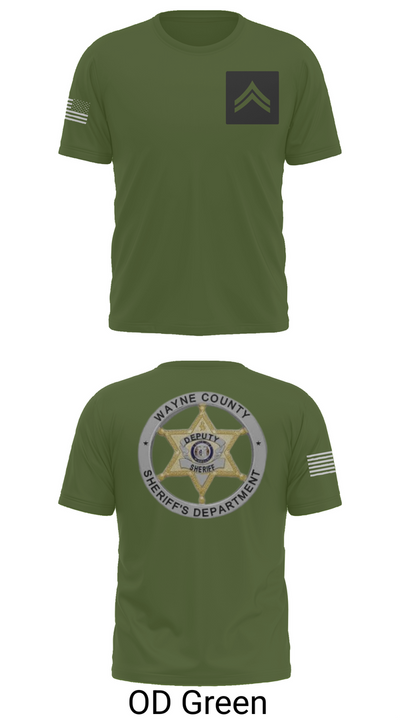 Wayne County Sheriff’s Department 8145507 Old School Cotton Feel Shirt - 48