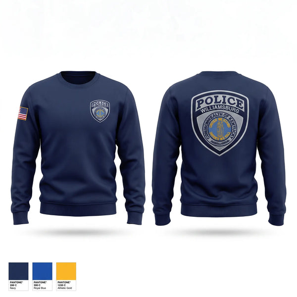 Crew Neck Sweatshirt, Williamsburg Police Department, Police, Teamtime, Team time, sublimation, custom sports apparel, team uniforms, spirit wear, spiritwear, sports uniforms, custom shirts, team store, custom team store, fundraiser sports, apparel fundraiser