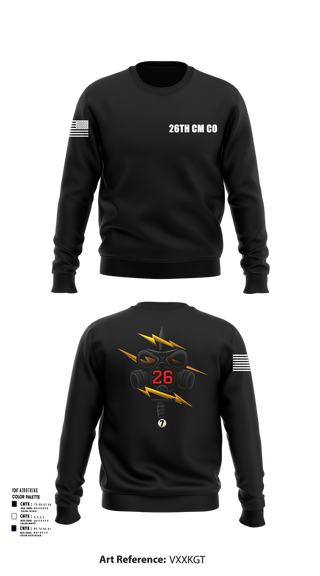 Crew Neck Sweatshirt, 26th CM Co, , Teamtime, Team time, sublimation, custom sports apparel, team uniforms, spirit wear, spiritwear, sports uniforms, custom shirts, team store, custom team store, fundraiser sports, apparel fundraiser