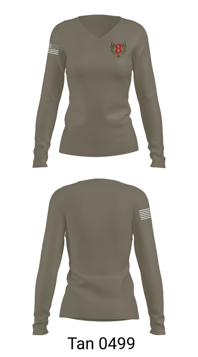 Section 8 9154047 Women's Long Sleeve V-neck Shirt - 77