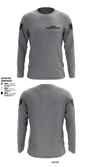 Long Sleeve Performance Shirt, Cresco Police Department, Police, Teamtime, Team time, sublimation, custom sports apparel, team uniforms, spirit wear, spiritwear, sports uniforms, custom shirts, team store, custom team store, fundraiser sports, apparel fundraiser
