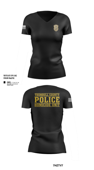 Womens Short Sleeve Vneck Shirt, Trumbull County Homicide Investigation and Prosecution Unit, , Teamtime, Team time, sublimation, custom sports apparel, team uniforms, spirit wear, spiritwear, sports uniforms, custom shirts, team store, custom team store, fundraiser sports, apparel fundraiser