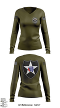 2nd Infantry 2nd Brigade Alpha Company 62897068 Women's Long Sleeve V-neck Shirt - 1