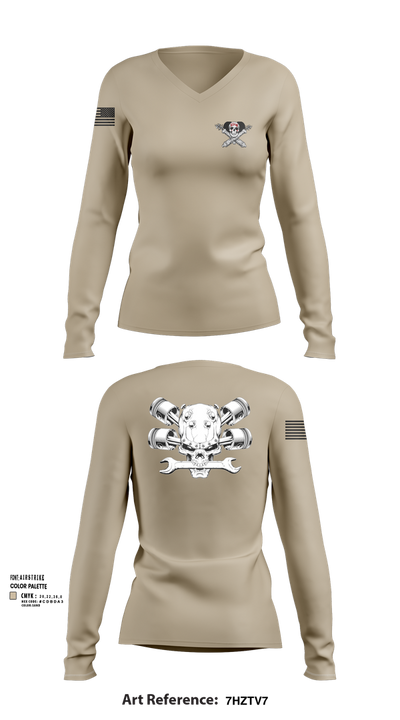 Fox 1-320th F-CO FAR 4533489 Women's Long Sleeve V-neck Shirt - 102