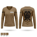 NTTC Lackland Weps Unit Women's Long Sleeve V-neck Shirt - 1