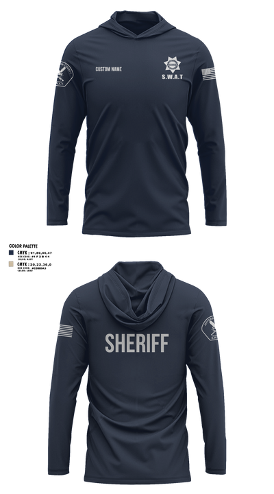 Jefferson County Regional SWAT 87316288 Long Sleeve Performance Shirt with hood - 59