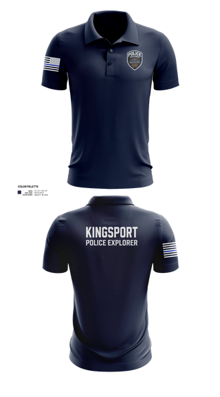 Short Sleeve Performance Polo, Kingsport Police Explorer Post, Police, Teamtime, Team time, sublimation, custom sports apparel, team uniforms, spirit wear, spiritwear, sports uniforms, custom shirts, team store, custom team store, fundraiser sports, apparel fundraiser