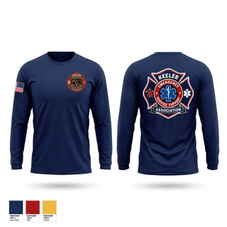 Long Sleeve Performance Shirt, KEELER EMERGENCY SERVICES SUPPORT ASSOCIATION, Fire Department, Teamtime, Team time, sublimation, custom sports apparel, team uniforms, spirit wear, spiritwear, sports uniforms, custom shirts, team store, custom team store, fundraiser sports, apparel fundraiser