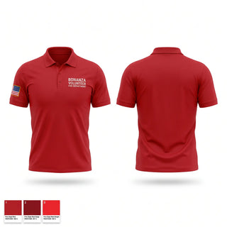 Short Sleeve Performance Polo, Bonanza Volunteer Fire Department, Fire Department, Teamtime, Team time, sublimation, custom sports apparel, team uniforms, spirit wear, spiritwear, sports uniforms, custom shirts, team store, custom team store, fundraiser sports, apparel fundraiser