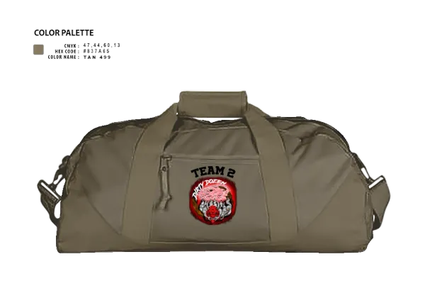 Duffle Bag, Dirty Dozen, , Teamtime, Team time, sublimation, custom sports apparel, team uniforms, spirit wear, spiritwear, sports uniforms, custom shirts, team store, custom team store, fundraiser sports, apparel fundraiser