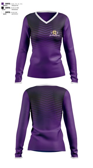 Womens Long Sleeve Vneck Shirt, Sawyer Shooting Sports, Spirit Store, Teamtime, Team time, sublimation, custom sports apparel, team uniforms, spirit wear, spiritwear, sports uniforms, custom shirts, team store, custom team store, fundraiser sports, apparel fundraiser