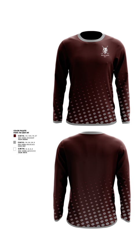 Long Sleeve Performance Shirt, Newton Braves Golf, Golf, Teamtime, Team time, sublimation, custom sports apparel, team uniforms, spirit wear, spiritwear, sports uniforms, custom shirts, team store, custom team store, fundraiser sports, apparel fundraiser