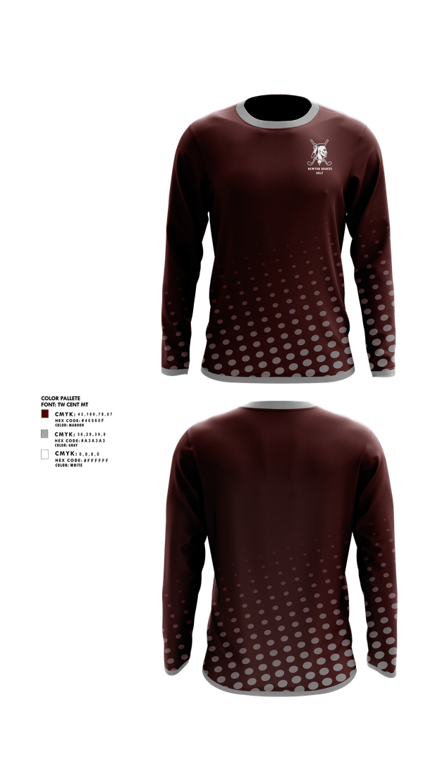 Long Sleeve Performance Shirt, Newton Braves Golf, Golf, Teamtime, Team time, sublimation, custom sports apparel, team uniforms, spirit wear, spiritwear, sports uniforms, custom shirts, team store, custom team store, fundraiser sports, apparel fundraiser