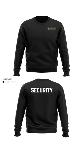 Crew Neck Sweatshirt, Black Tier Executive Protection, , Teamtime, Team time, sublimation, custom sports apparel, team uniforms, spirit wear, spiritwear, sports uniforms, custom shirts, team store, custom team store, fundraiser sports, apparel fundraiser