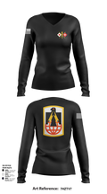 57th ESB 30195077 Women's Long Sleeve V-neck Shirt - 101