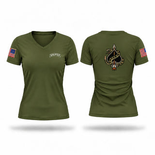 Womens Short Sleeve Vneck Shirt, 90th Ground Combat Training Squadron, Air Force, Teamtime, Team time, sublimation, custom sports apparel, team uniforms, spirit wear, spiritwear, sports uniforms, custom shirts, team store, custom team store, fundraiser sports, apparel fundraiser
