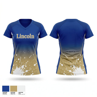 Womens Short Sleeve Vneck Shirt, Lincoln, Baseball, Teamtime, Team time, sublimation, custom sports apparel, team uniforms, spirit wear, spiritwear, sports uniforms, custom shirts, team store, custom team store, fundraiser sports, apparel fundraiser