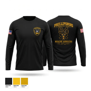 Long Sleeve Performance Shirt, Phillipsburg Emergency Squad - Rescue Services Division, EMS/EMT, Teamtime, Team time, sublimation, custom sports apparel, team uniforms, spirit wear, spiritwear, sports uniforms, custom shirts, team store, custom team store, fundraiser sports, apparel fundraiser