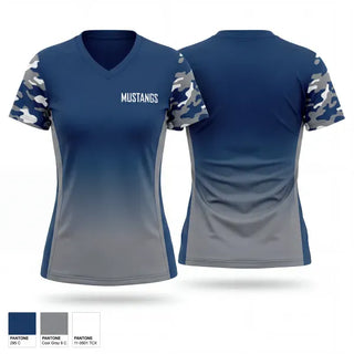 Womens Short Sleeve Vneck Shirt, Mustangs, Baseball, Teamtime, Team time, sublimation, custom sports apparel, team uniforms, spirit wear, spiritwear, sports uniforms, custom shirts, team store, custom team store, fundraiser sports, apparel fundraiser