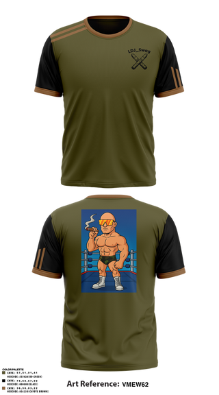 Old School Cotton Feel Shirt, LDJ_Swag, Wrestling, Teamtime, Team time, sublimation, custom sports apparel, team uniforms, spirit wear, spiritwear, sports uniforms, custom shirts, team store, custom team store, fundraiser sports, apparel fundraiser