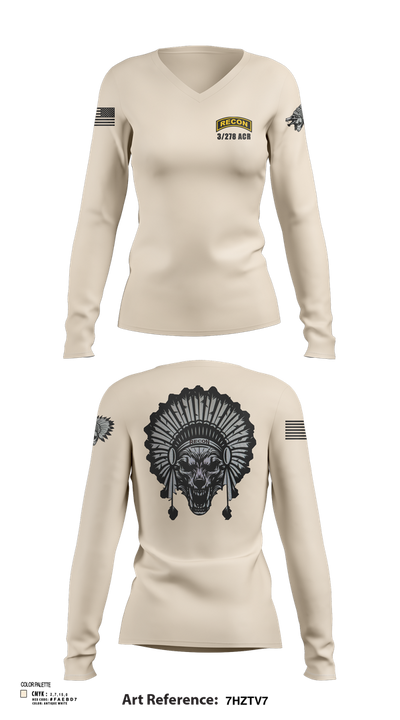 Scout plt HHT 3/278 ACR 94348798 Women's Long Sleeve V-neck Shirt - 102