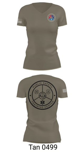 Womens Short Sleeve Vneck Shirt, Public Safety Training Center, Fire Department, Teamtime, Team time, sublimation, custom sports apparel, team uniforms, spirit wear, spiritwear, sports uniforms, custom shirts, team store, custom team store, fundraiser sports, apparel fundraiser