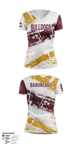 Summer Creek High School Bowling 37718060 Women's Short Sleeve V-neck Shirt - 3