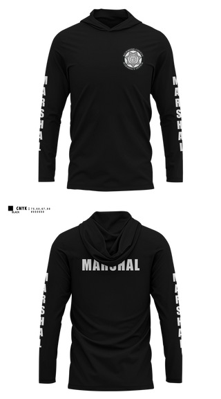 Long Sleeve hooded sunshirt, Richmond County Marshal's Office, Police, Teamtime, Team time, sublimation, custom sports apparel, team uniforms, spirit wear, spiritwear, sports uniforms, custom shirts, team store, custom team store, fundraiser sports, apparel fundraiser