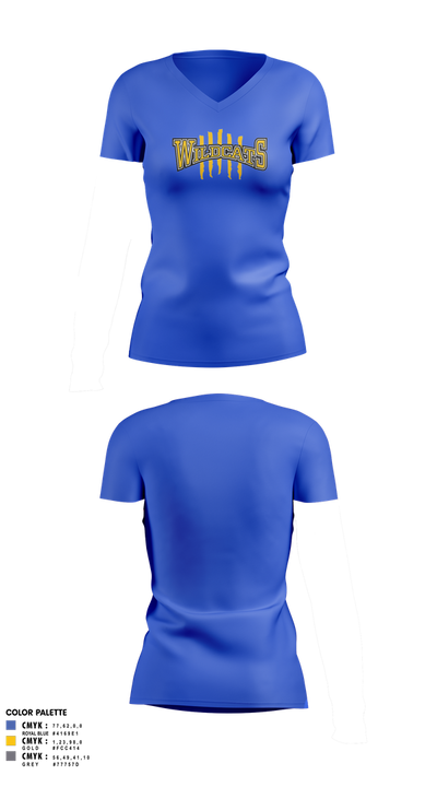 Richwoods Cheer Women's Short Sleeve V-neck Shirt - 3 (1)