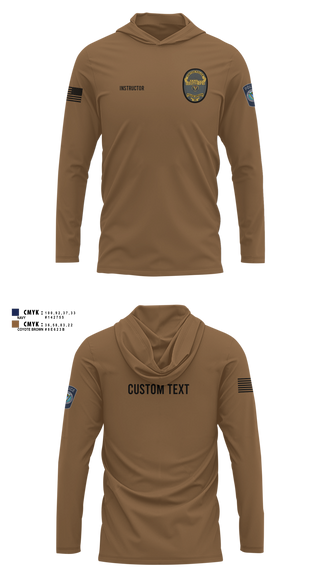 Long Sleeve Performance Shirt with hood, Vinton Police Department, Police, Teamtime, Team time, sublimation, custom sports apparel, team uniforms, spirit wear, spiritwear, sports uniforms, custom shirts, team store, custom team store, fundraiser sports, apparel fundraiser