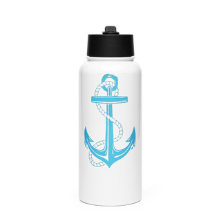 SOUTHSIDE CONCRETE 87978543 Stainless Steel Water Bottle with a Straw Lid
