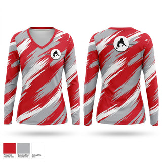Womens Long Sleeve Vneck Shirt, Roehlig Wrestling, Wrestling, Teamtime, Team time, sublimation, custom sports apparel, team uniforms, spirit wear, spiritwear, sports uniforms, custom shirts, team store, custom team store, fundraiser sports, apparel fundraiser