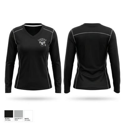 Albert Gallatin Colonials Women's Long Sleeve V-neck Shirt - 1