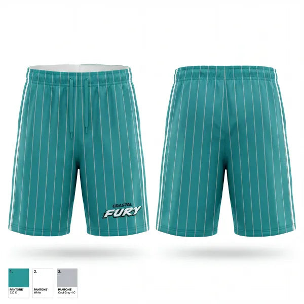 Athletic Shorts With Pockets, Coastal Fury, Baseball, Teamtime, Team time, sublimation, custom sports apparel, team uniforms, spirit wear, spiritwear, sports uniforms, custom shirts, team store, custom team store, fundraiser sports, apparel fundraiser