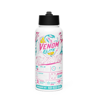 Venom Elite Stainless Steel Water Bottle with a Straw Lid