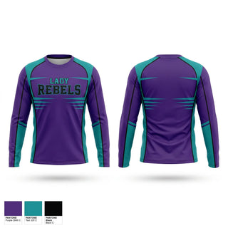 Long Sleeve Performance Shirt, Lady Rebels, Softball, Teamtime, Team time, sublimation, custom sports apparel, team uniforms, spirit wear, spiritwear, sports uniforms, custom shirts, team store, custom team store, fundraiser sports, apparel fundraiser