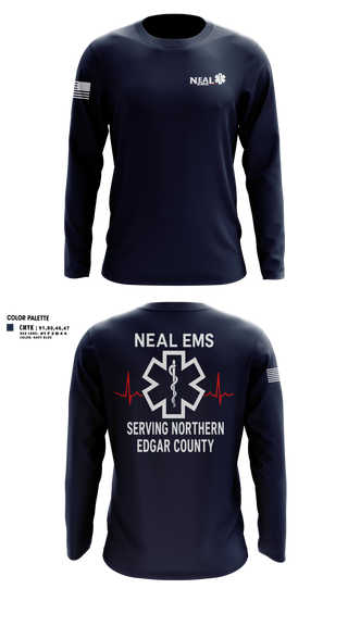 Long Sleeve Performance Shirt, NEAL EMS, EMS/EMT, Teamtime, Team time, sublimation, custom sports apparel, team uniforms, spirit wear, spiritwear, sports uniforms, custom shirts, team store, custom team store, fundraiser sports, apparel fundraiser