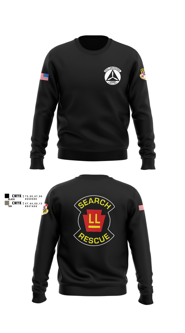 Crew Neck Sweatshirt, Wicomico Composite Squadron, Air Force, Teamtime, Team time, sublimation, custom sports apparel, team uniforms, spirit wear, spiritwear, sports uniforms, custom shirts, team store, custom team store, fundraiser sports, apparel fundraiser