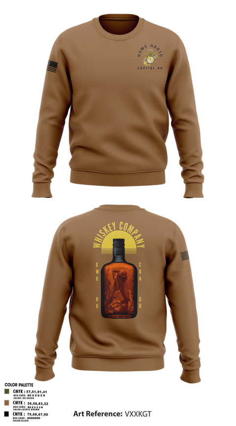 Crew Neck Sweatshirt, GWU NROTC, Marines, Teamtime, Team time, sublimation, custom sports apparel, team uniforms, spirit wear, spiritwear, sports uniforms, custom shirts, team store, custom team store, fundraiser sports, apparel fundraiser