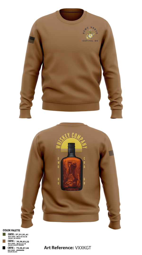 Crew Neck Sweatshirt, GWU NROTC, Marines, Teamtime, Team time, sublimation, custom sports apparel, team uniforms, spirit wear, spiritwear, sports uniforms, custom shirts, team store, custom team store, fundraiser sports, apparel fundraiser