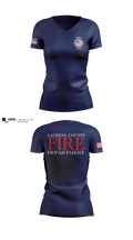 Laurens County Fire Department Women's Short Sleeve V-neck Shirt - 6