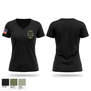 Womens Short Sleeve Vneck Shirt, 200 Bravo, Police, Teamtime, Team time, sublimation, custom sports apparel, team uniforms, spirit wear, spiritwear, sports uniforms, custom shirts, team store, custom team store, fundraiser sports, apparel fundraiser