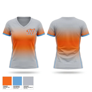 Womens Short Sleeve Vneck Shirt, Milltown Boys, Baseball, Teamtime, Team time, sublimation, custom sports apparel, team uniforms, spirit wear, spiritwear, sports uniforms, custom shirts, team store, custom team store, fundraiser sports, apparel fundraiser