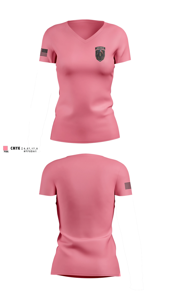 Womens Short Sleeve Vneck Shirt, Death DealersDeath Dealers Airsoft, Spirit Store, Teamtime, Team time, sublimation, custom sports apparel, team uniforms, spirit wear, spiritwear, sports uniforms, custom shirts, team store, custom team store, fundraiser sports, apparel fundraiser