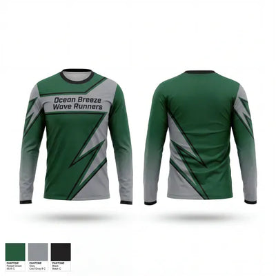 Ocean Breeze Wave Runners 62388964 Long Sleeve Performance Shirt 1