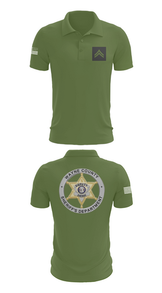 Short Sleeve Performance Polo, Wayne County Sheriff’s Department, Police, Teamtime, Team time, sublimation, custom sports apparel, team uniforms, spirit wear, spiritwear, sports uniforms, custom shirts, team store, custom team store, fundraiser sports, apparel fundraiser