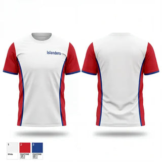 Soft Poly Tee Cotton Like Feel, Islanders, Men's Basketball, Teamtime, Team time, sublimation, custom sports apparel, team uniforms, spirit wear, spiritwear, sports uniforms, custom shirts, team store, custom team store, fundraiser sports, apparel fundraiser